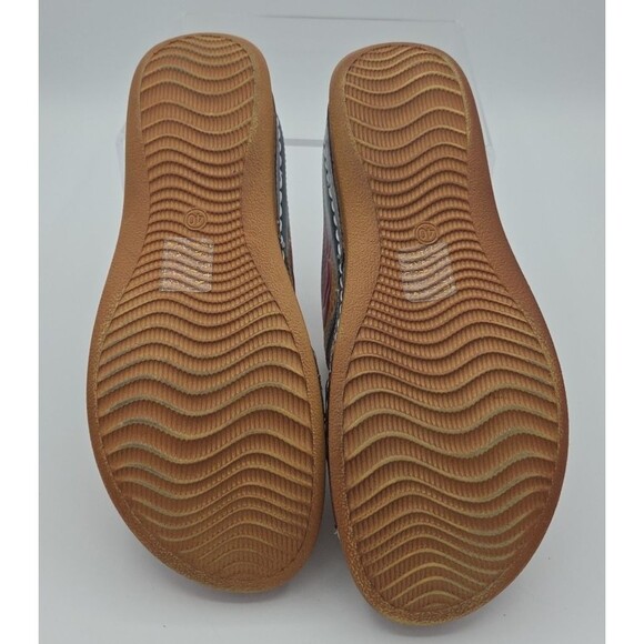 NWOB L'Artiste Spring Step Floral Multicolored Leather Wedge Sandal Size 40 US 9 - Picture 7 of 8